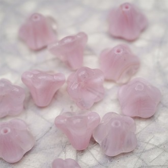 超可爱樱花粉色系mix~大号莲雾花捷克珠玻璃琉璃珠 10X12MM