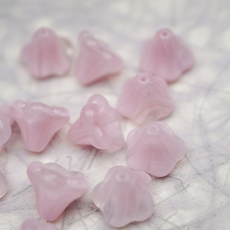 超可爱樱花粉色系mix~大号莲雾花捷克珠玻璃琉璃珠 10X12MM-4