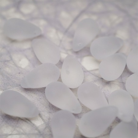 透感冰块感雾面透明色感~复古大号水滴捷克珠玻璃琉璃珠 9X15MM-5