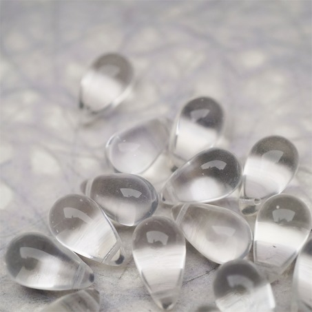 透明纯净水色~复古大号水滴捷克珠玻璃琉璃珠 9X15MM-2