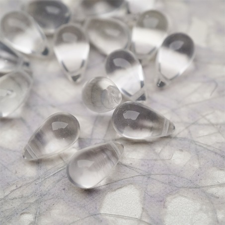 透明纯净水色~复古大号水滴捷克珠玻璃琉璃珠 9X15MM-4