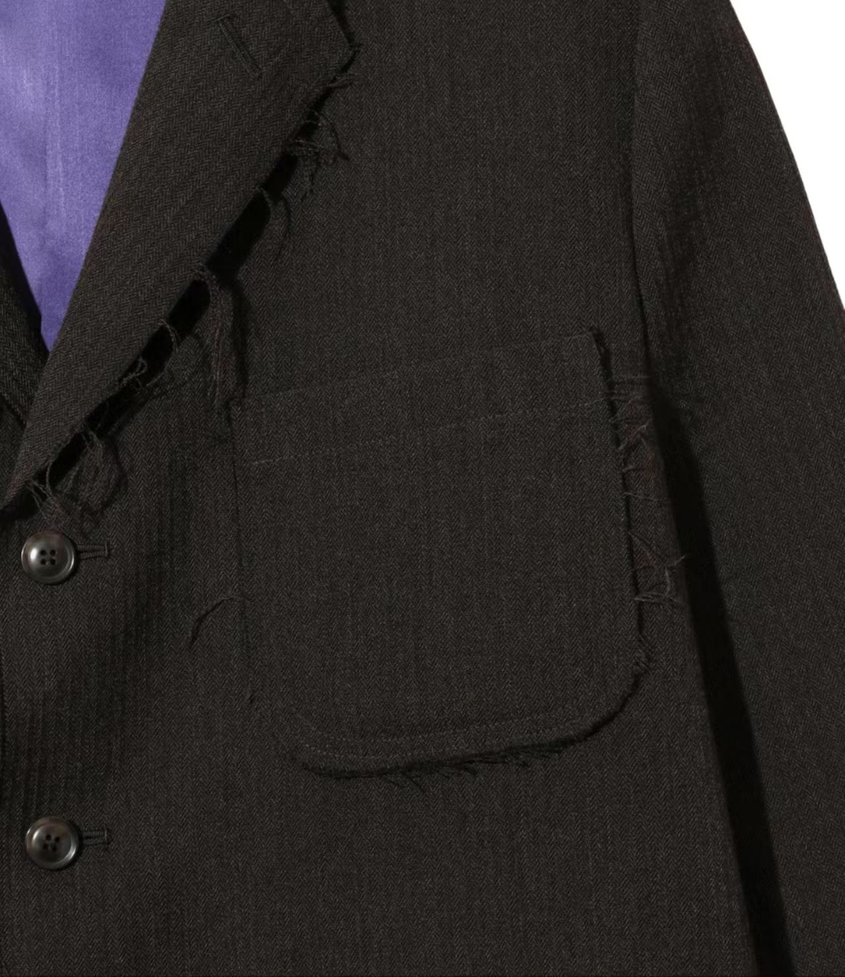 NEEDLES 25FW Raw Edge Jacket - W/L Herringbone-4