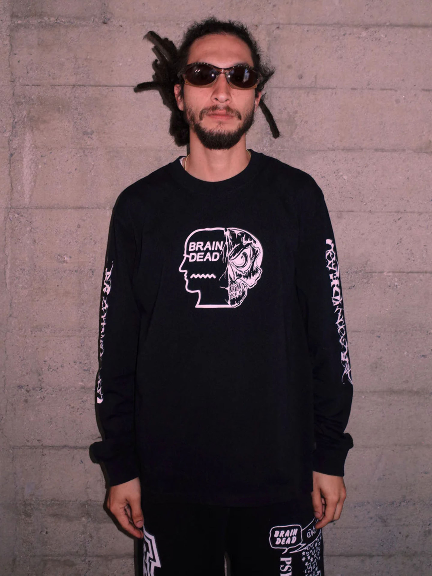 Brain Dead 25FW Skull Mech Long Sleeve T-shirt-4