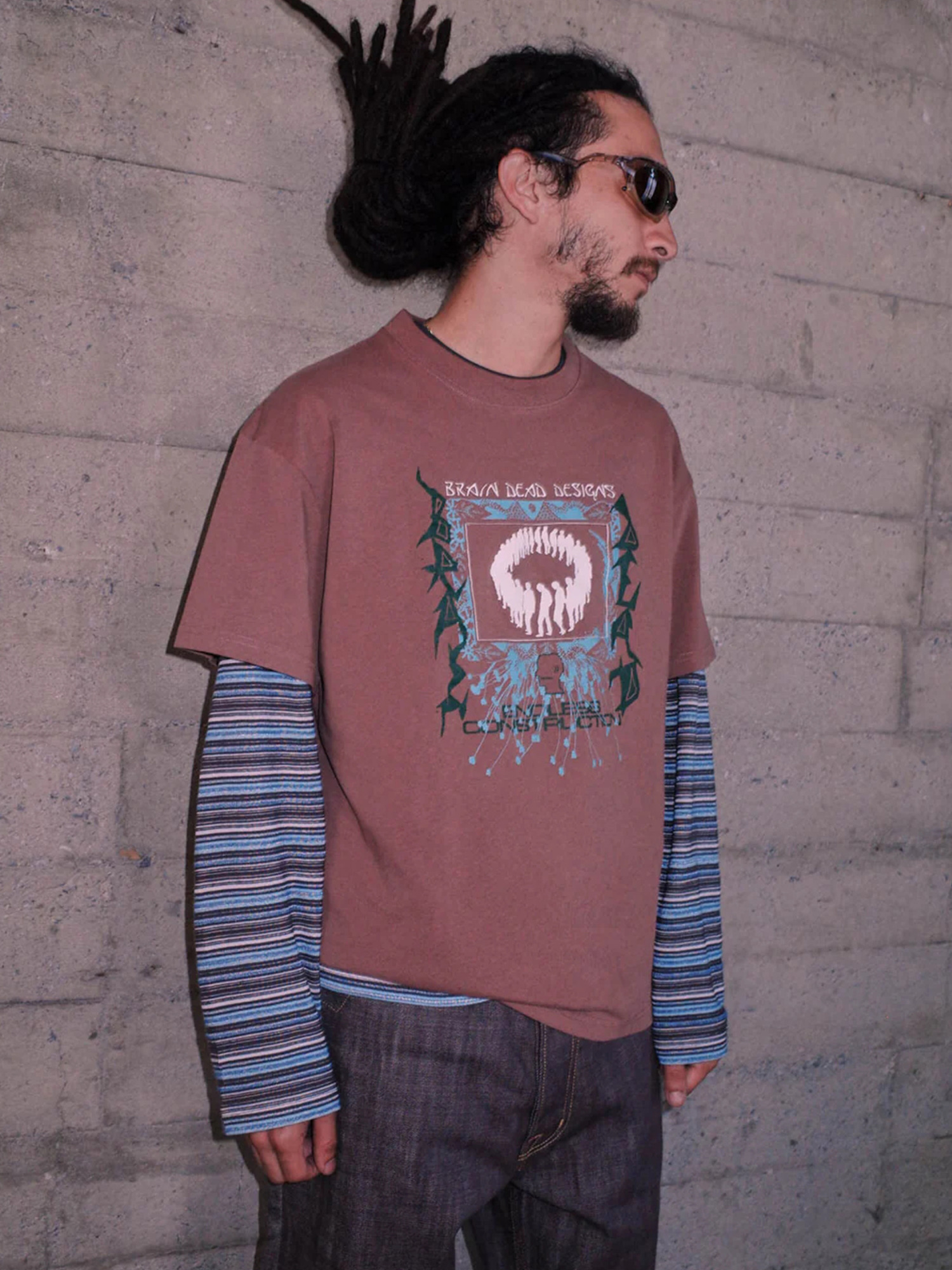 Brain Dead 25FW Endless Construction T-shirt-3