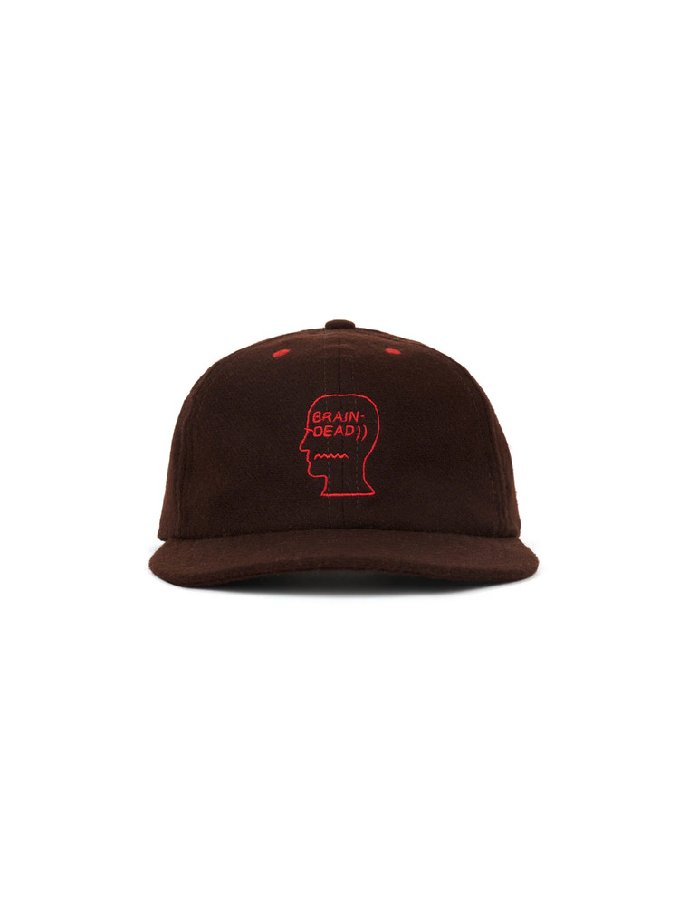 Brain Dead 25FW Flannel Classic Logohead 6 Panel Hat
