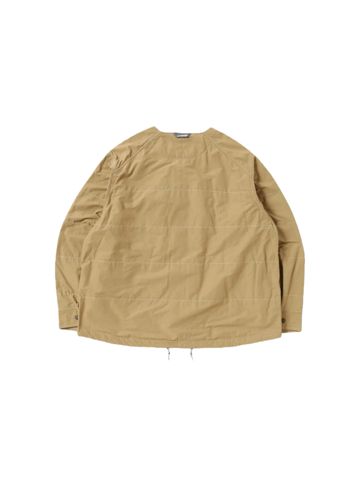 and wander 25FW C/N Octa collarless shirt jacket