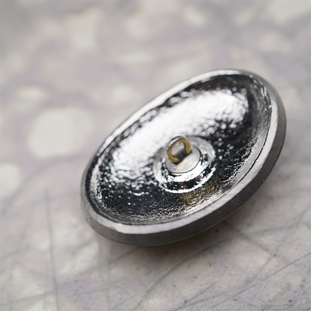 极光感孔雀蓝绿光泽复古花纹椭圆形~捷克古董纽扣珠侧孔珠玻璃琉璃珠 35X25MM-2