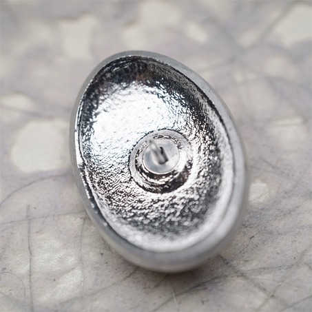 极光感梦幻紫色光泽复古花纹椭圆形~捷克古董纽扣珠侧孔珠玻璃琉璃珠 35X25MM-5