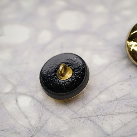 金色月亮脸kirks folly风格~捷克古董纽扣珠侧孔珠玻璃琉璃珠 18MM-5