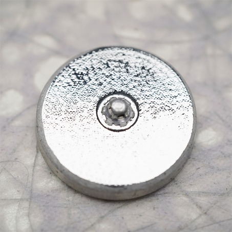 绿色光泽感爱心树叶花纹~捷克古董纽扣珠侧孔珠玻璃琉璃珠 33MM-4