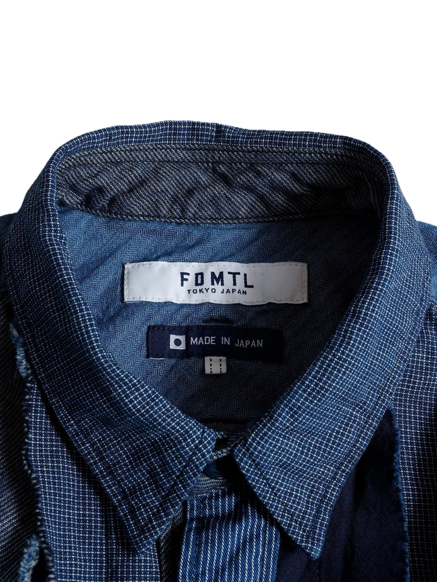 FDMTL 25FW OBI STRIPE SHIRT RINSE-3