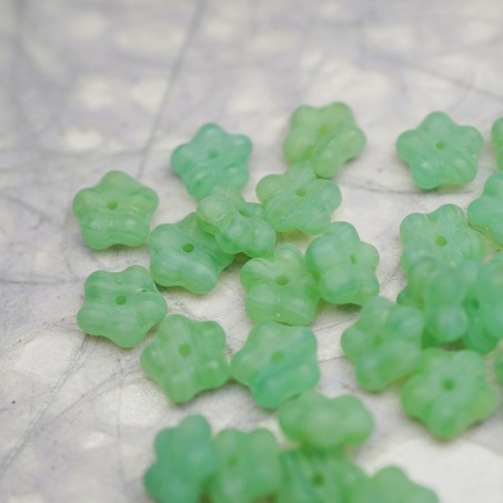 mix复古植物绿色系~百搭勿忘我小花隔珠捷克玻璃珠琉璃 9mm-2