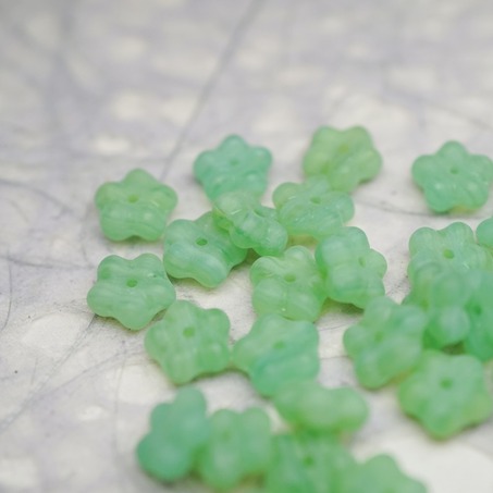 mix复古植物绿色系~百搭勿忘我小花隔珠捷克玻璃珠琉璃 9mm-3