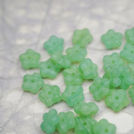 mix复古植物绿色系~百搭勿忘我小花隔珠捷克玻璃珠琉璃 9mm-6