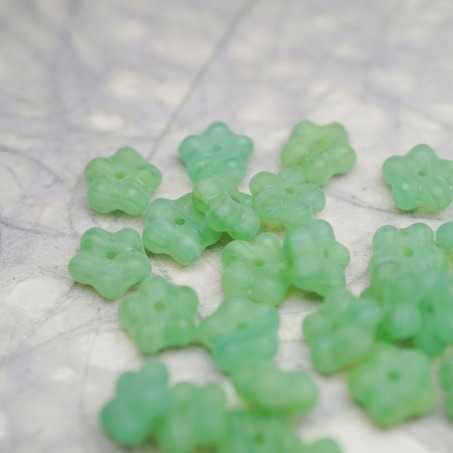 mix复古植物绿色系~百搭勿忘我小花隔珠捷克玻璃珠琉璃 9mm-7