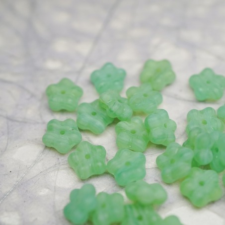 mix复古植物绿色系~百搭勿忘我小花隔珠捷克玻璃珠琉璃 9mm-8