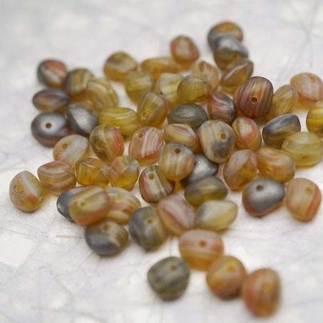 混色系mix复古条纹~随形可爱迷你鹅卵石小糖豆捷克珠玻璃琉璃珠 8X6MM-5