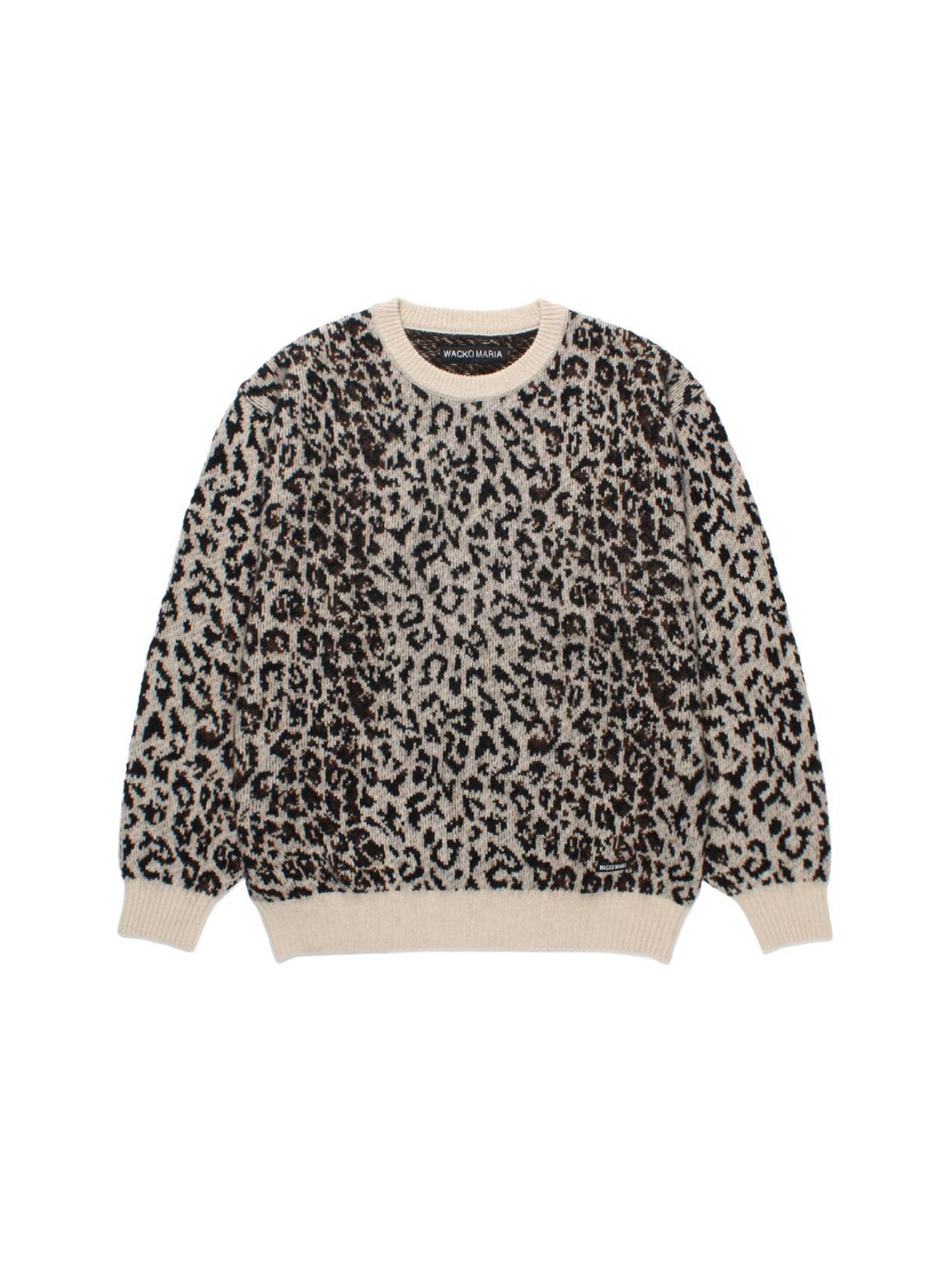 WACKO MARIA 25FW LEOPARD MOHAIR CREW NECK SWEATER
