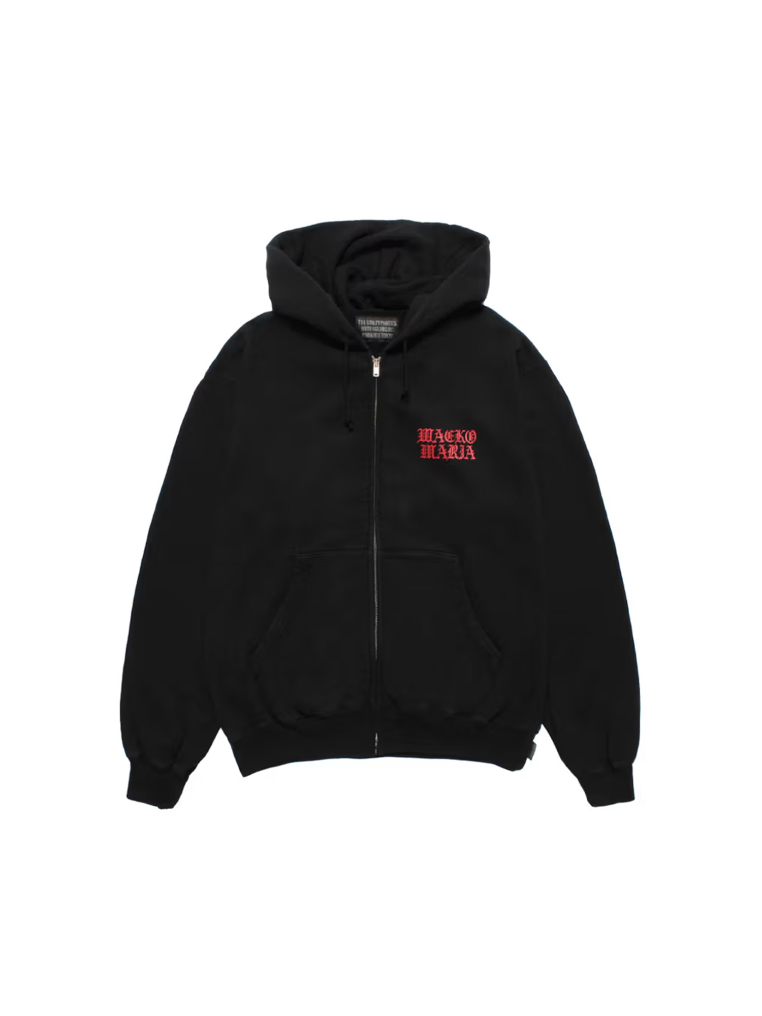 WACKO MARIA 25FW DEATH ROW RECORDS-WASHED MIDDLE WEIGHT FULL ZIP HOODED SWEATSHIRT