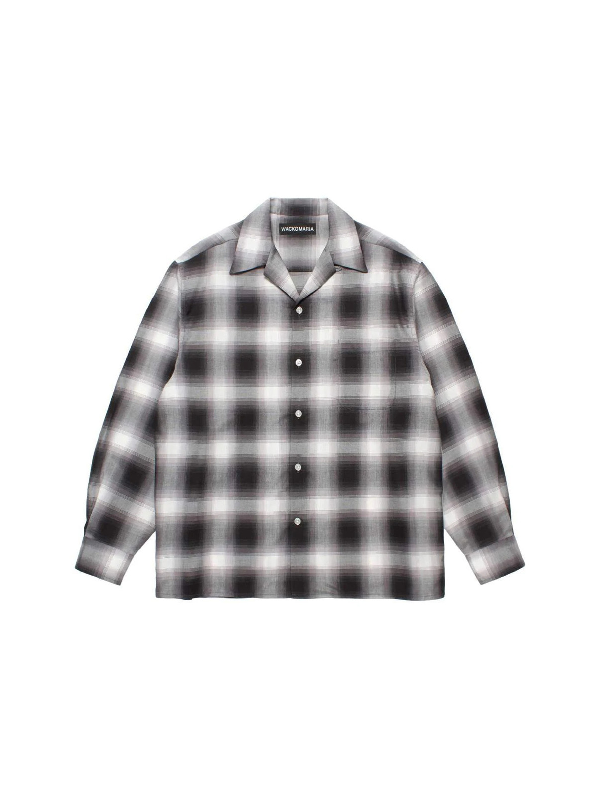 WACKO MARIA 25FW OMBRE CHECK OPEN COLLAR SHIRT L/S-TYPE 2