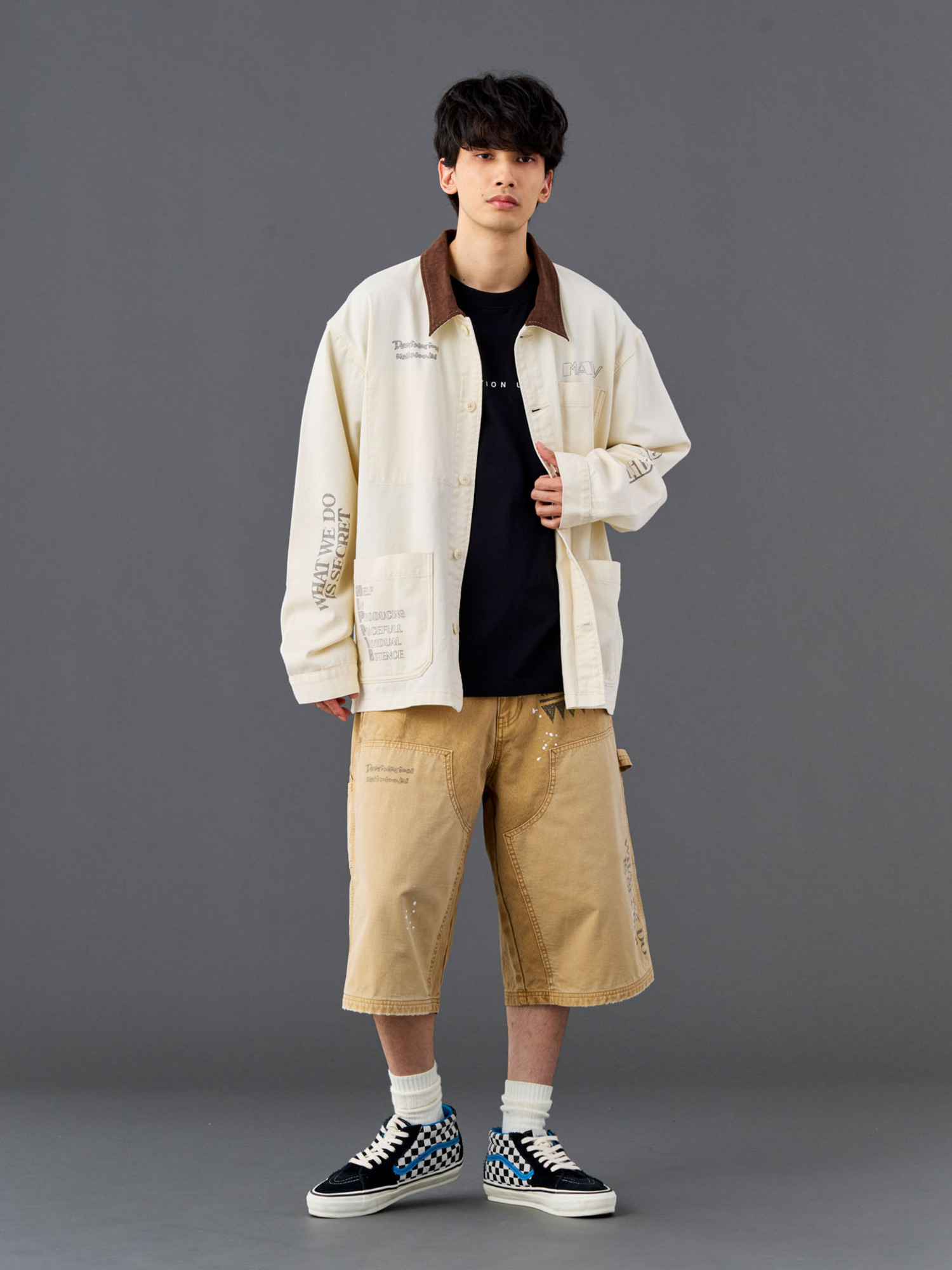 Liberaiders 26SS HANDWRITING PRINT COVERALL-6