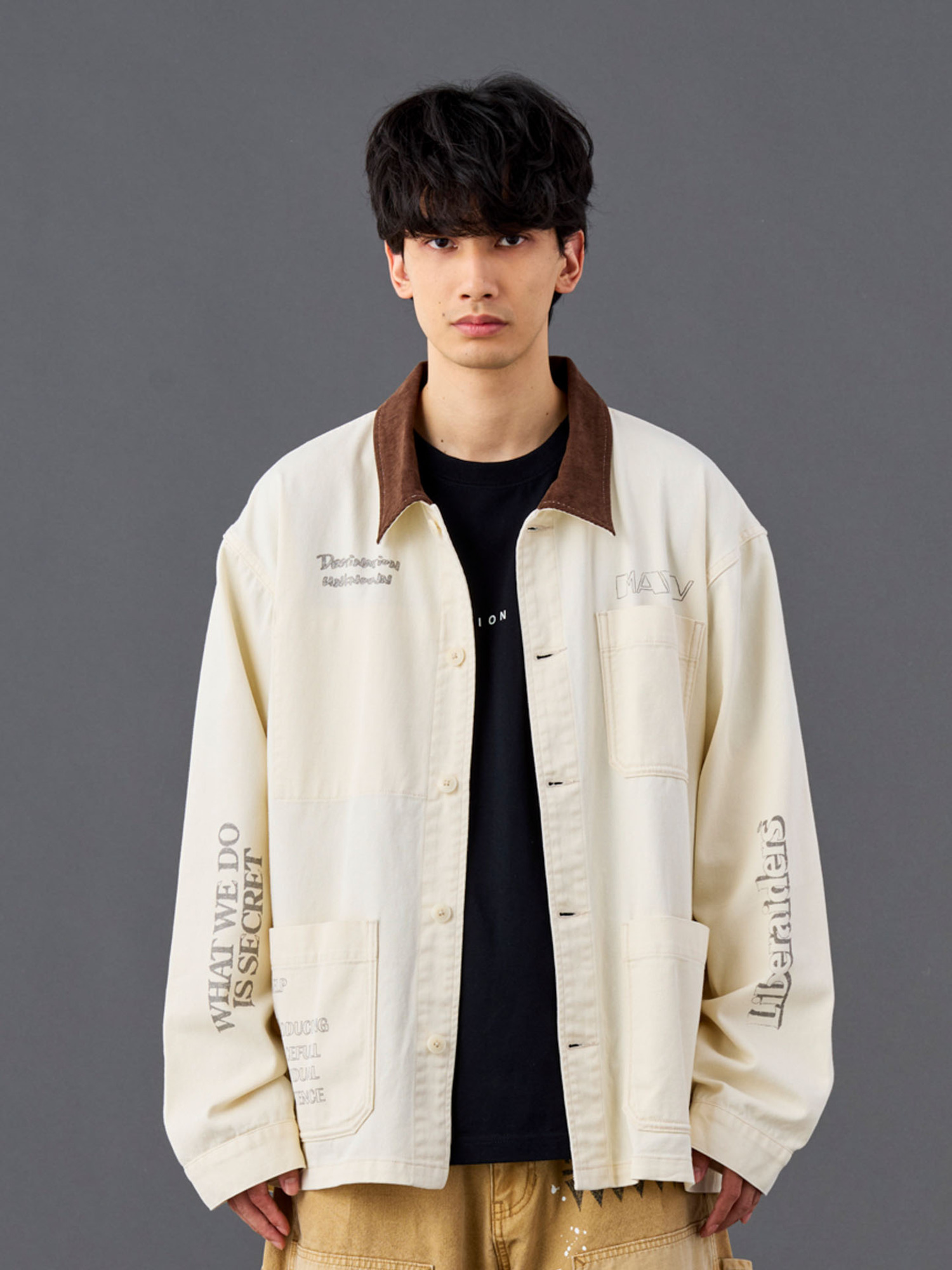 Liberaiders 26SS HANDWRITING PRINT COVERALL-5