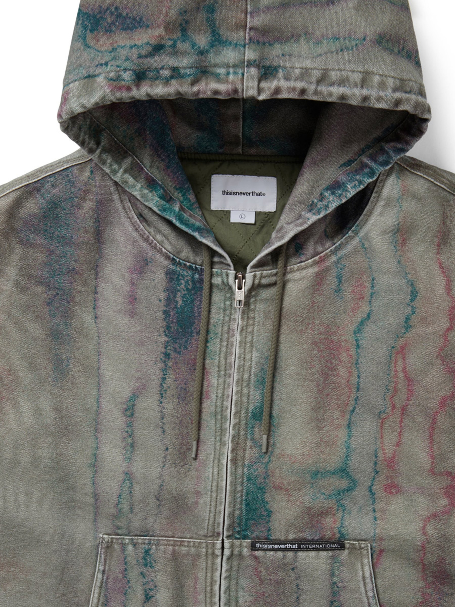 THISISNEVERTHAT 25FW BLURRED HOODED JACKET-3