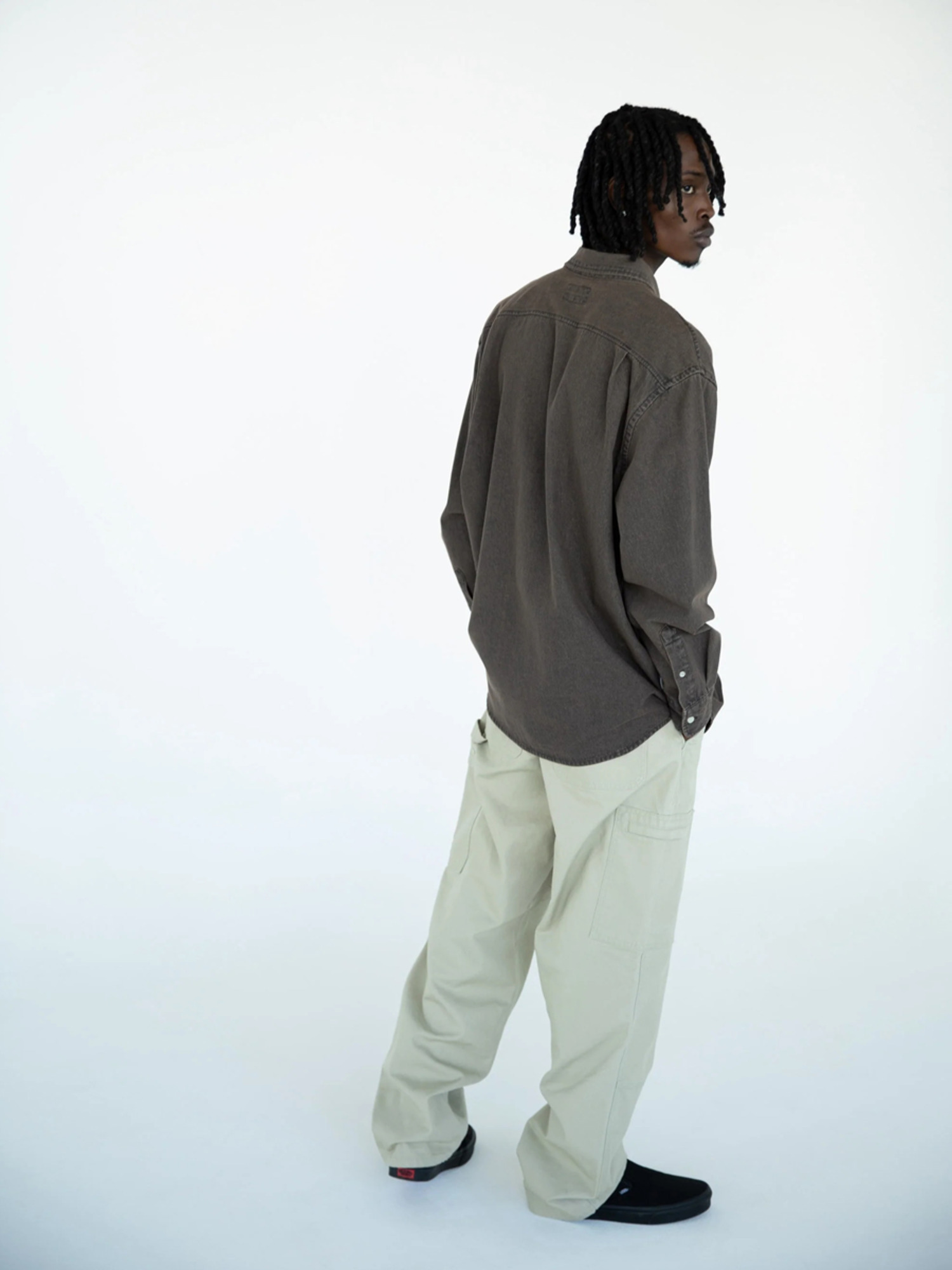 THISISNEVERTHAT 25FW WASHED DENIM SHIRT-5