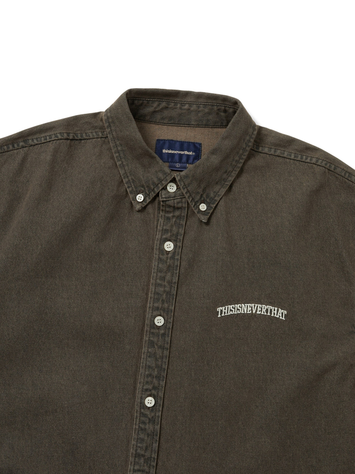 THISISNEVERTHAT 25FW WASHED DENIM SHIRT-3