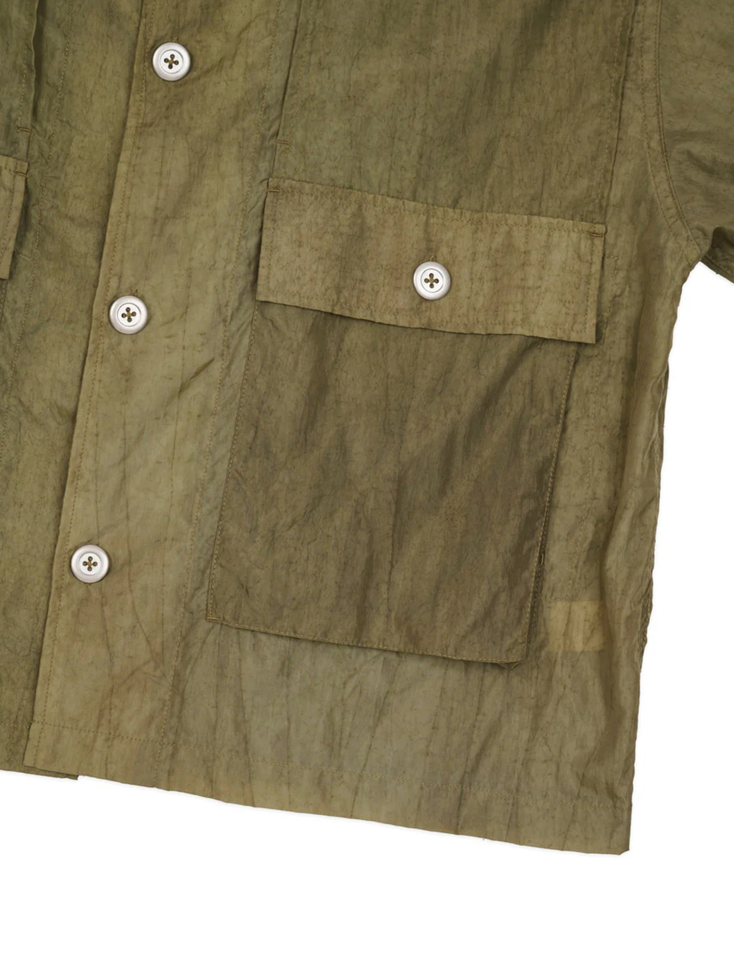 Brain Dead 26SS Cropped Nylon Button Up Shirt-3