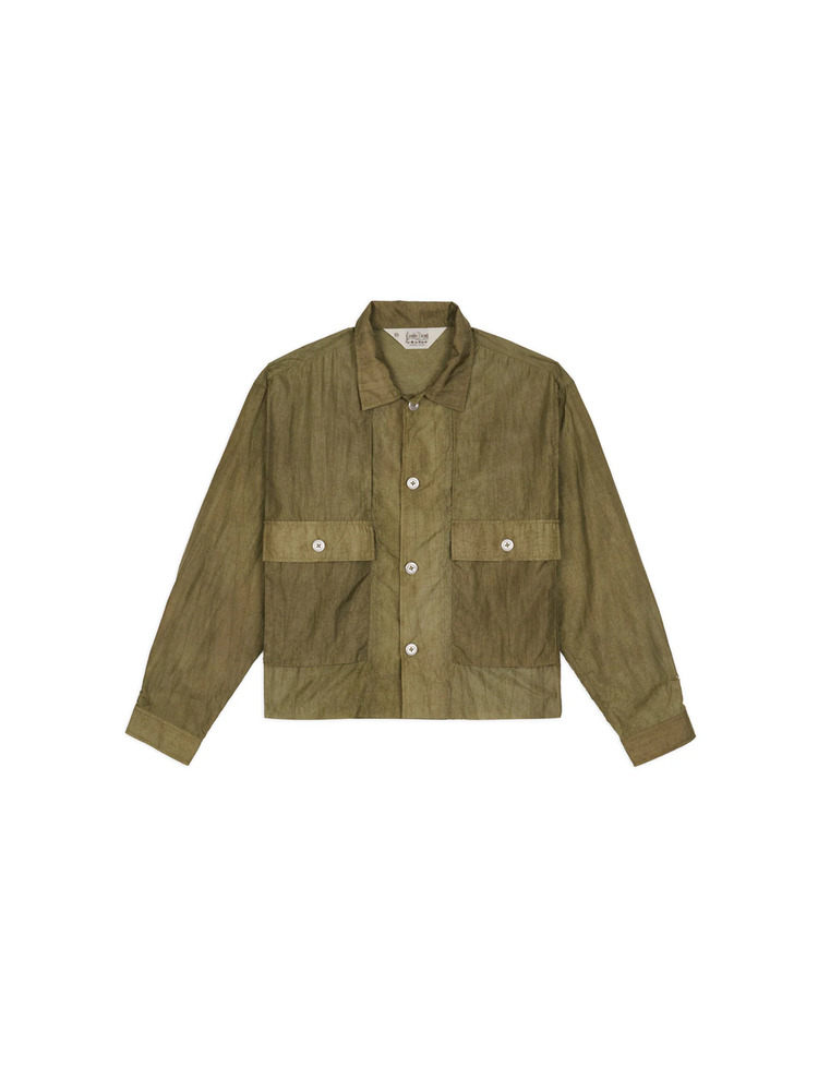 Brain Dead 26SS Cropped Nylon Button Up Shirt
