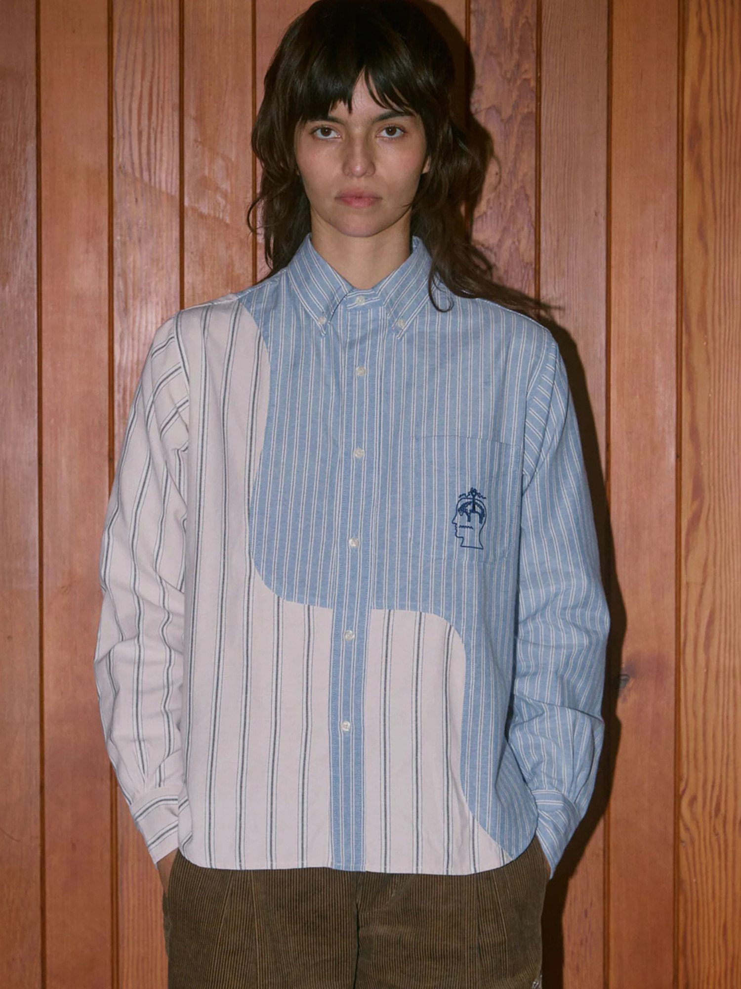 Brain Dead 26SS Brooks Brothers California Organic Panel Oxford Button Up-4