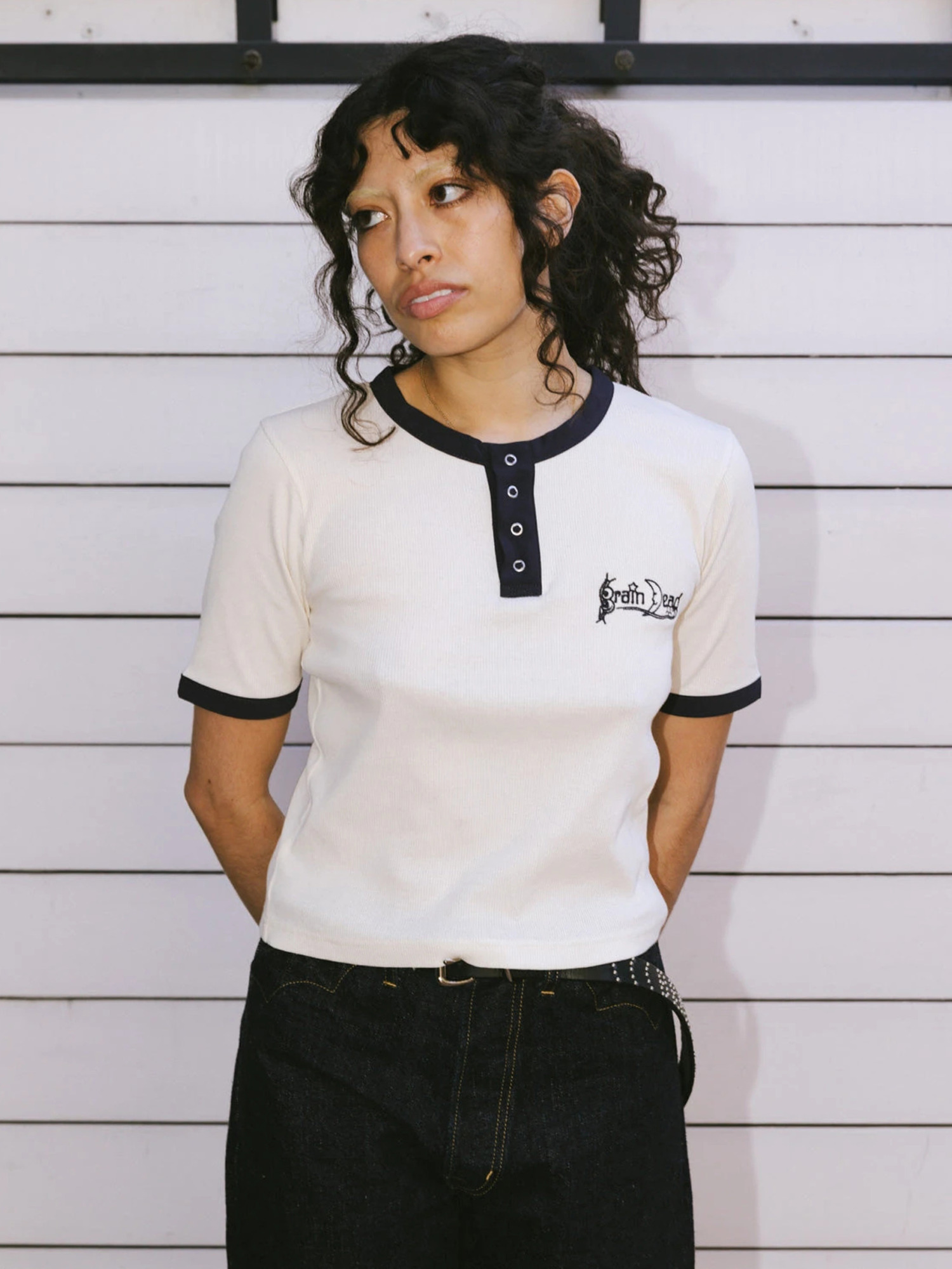 Brain Dead 26SS Ribbed Henley-4