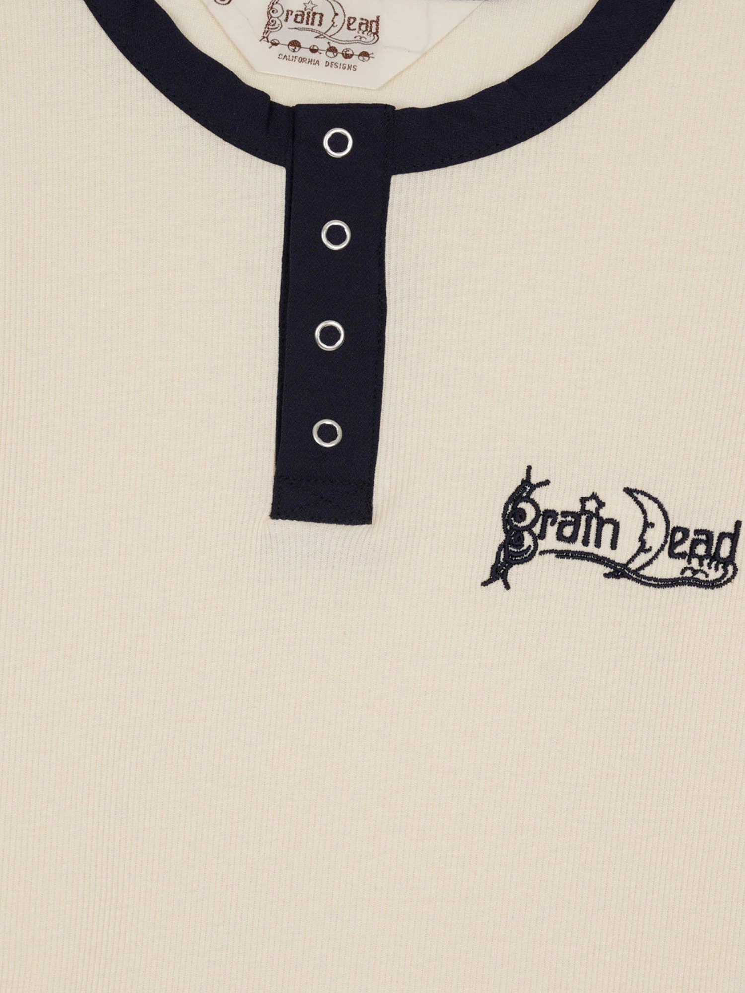 Brain Dead 26SS Ribbed Henley-3
