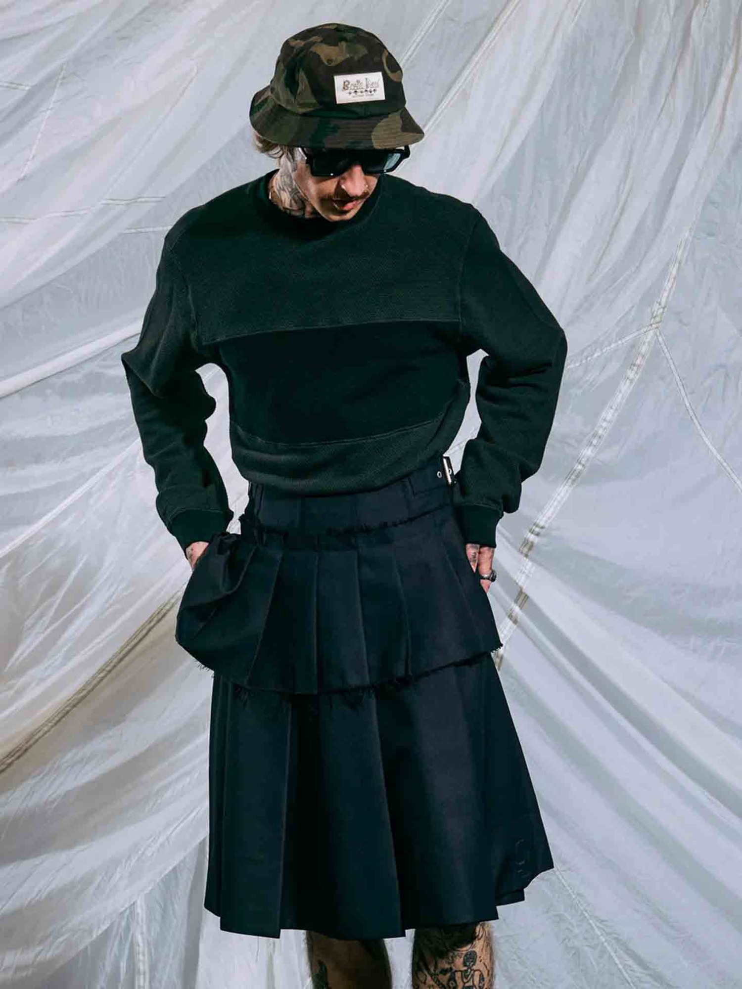 Brain Dead 26SS Pleated Skirt-6