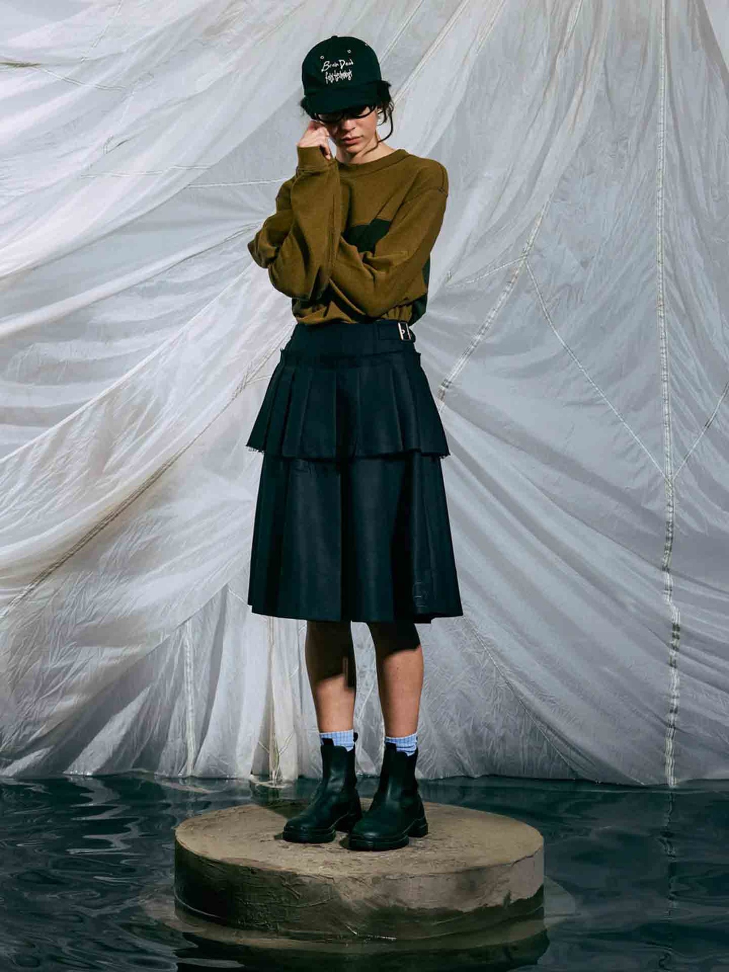 Brain Dead 26SS Pleated Skirt-4