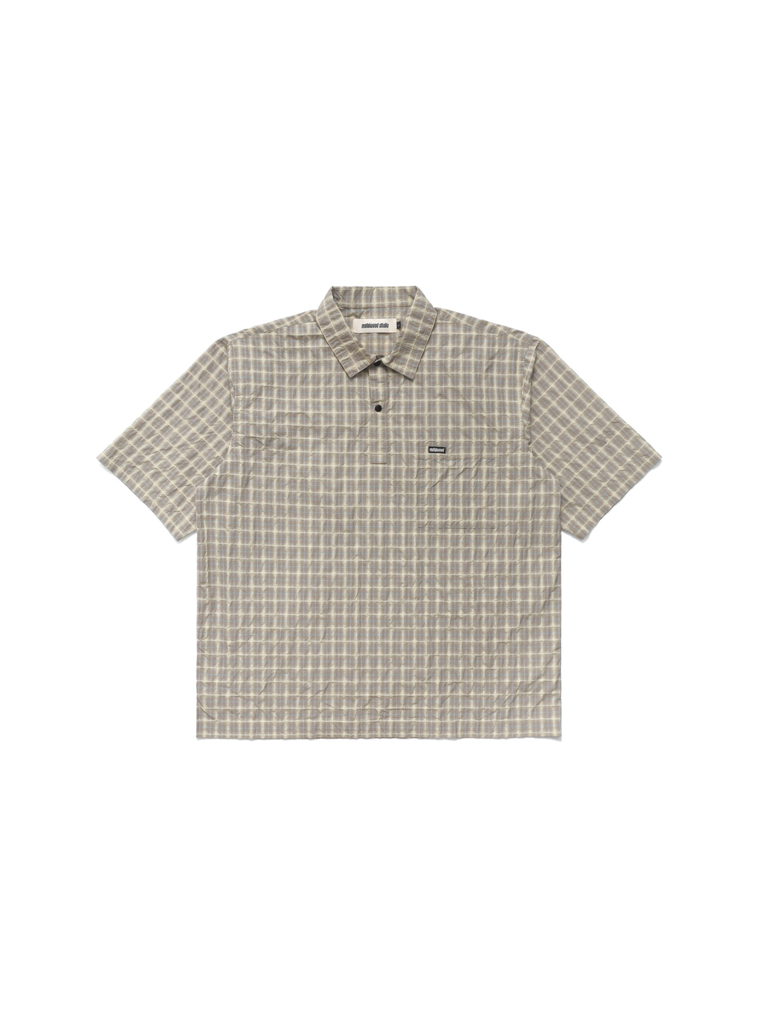 Metalwood Studio 26SS Oversized Snap Top Polo