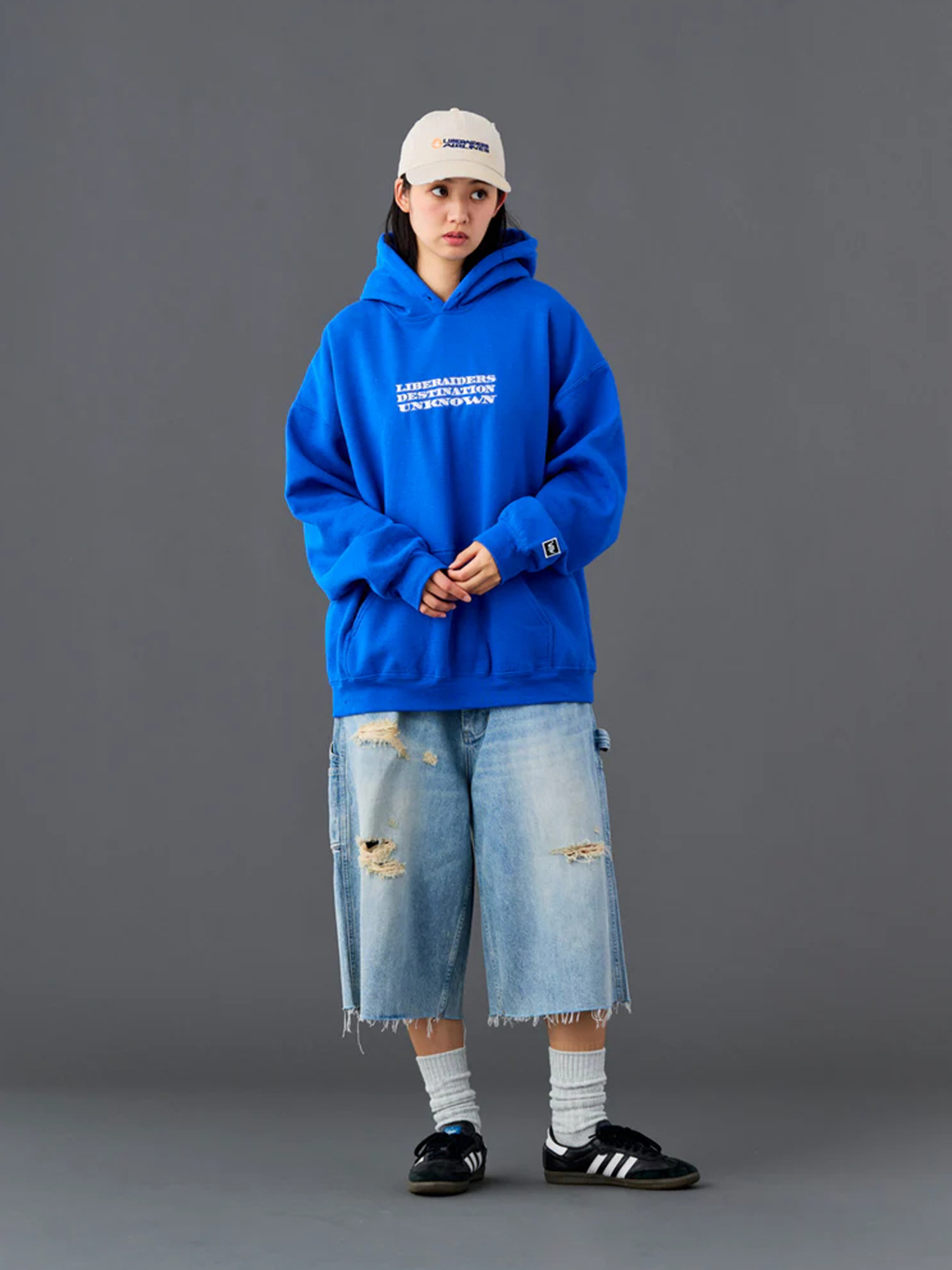 Liberaiders 26SS DAMAGED DENIM BUGGY SHORTS-7