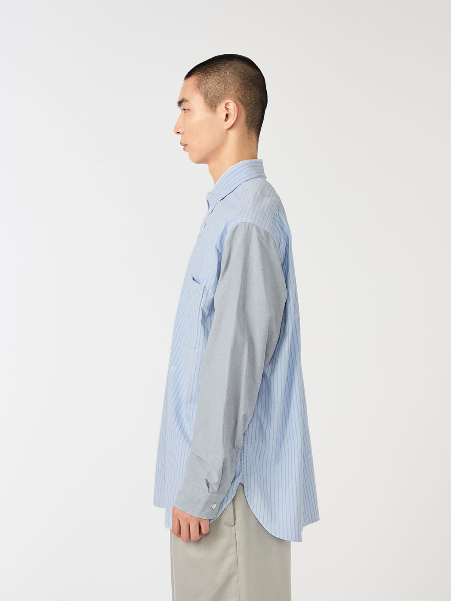 nanamica 26SS Button Down Stripe Storm Shirt-3