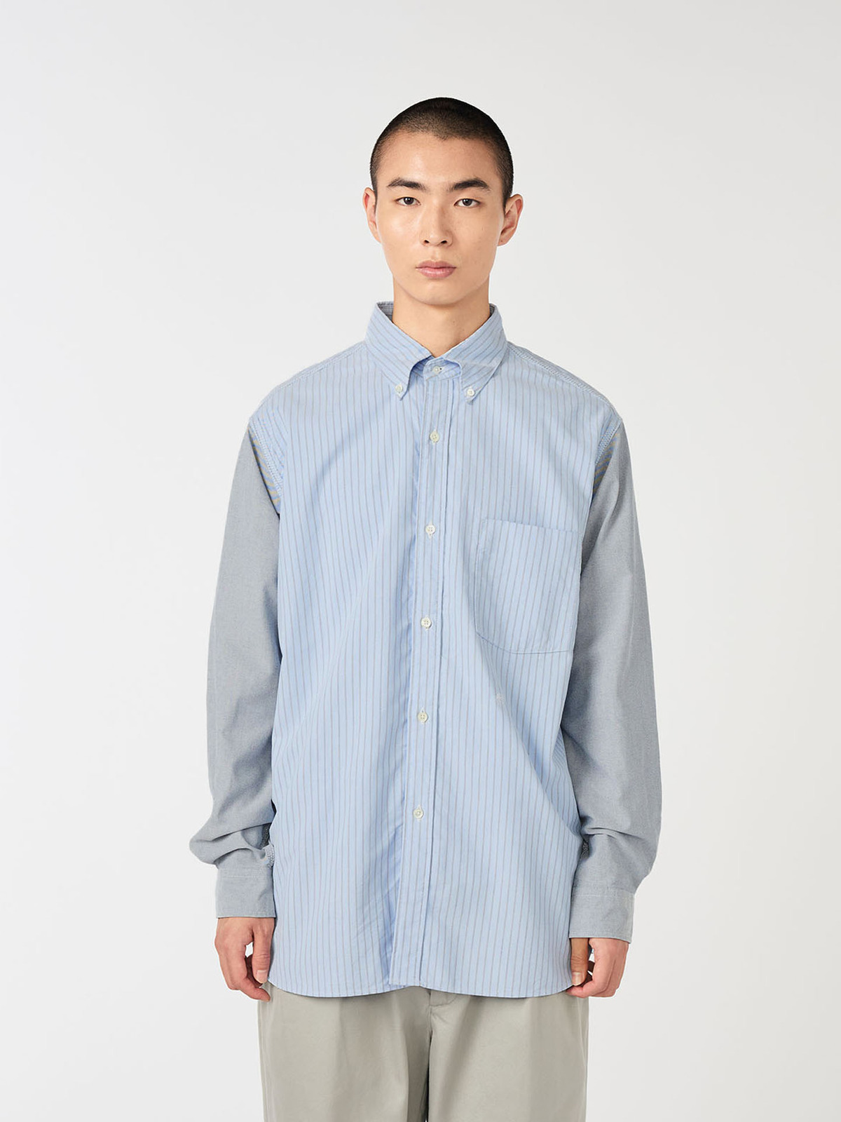 nanamica 26SS Button Down Stripe Storm Shirt