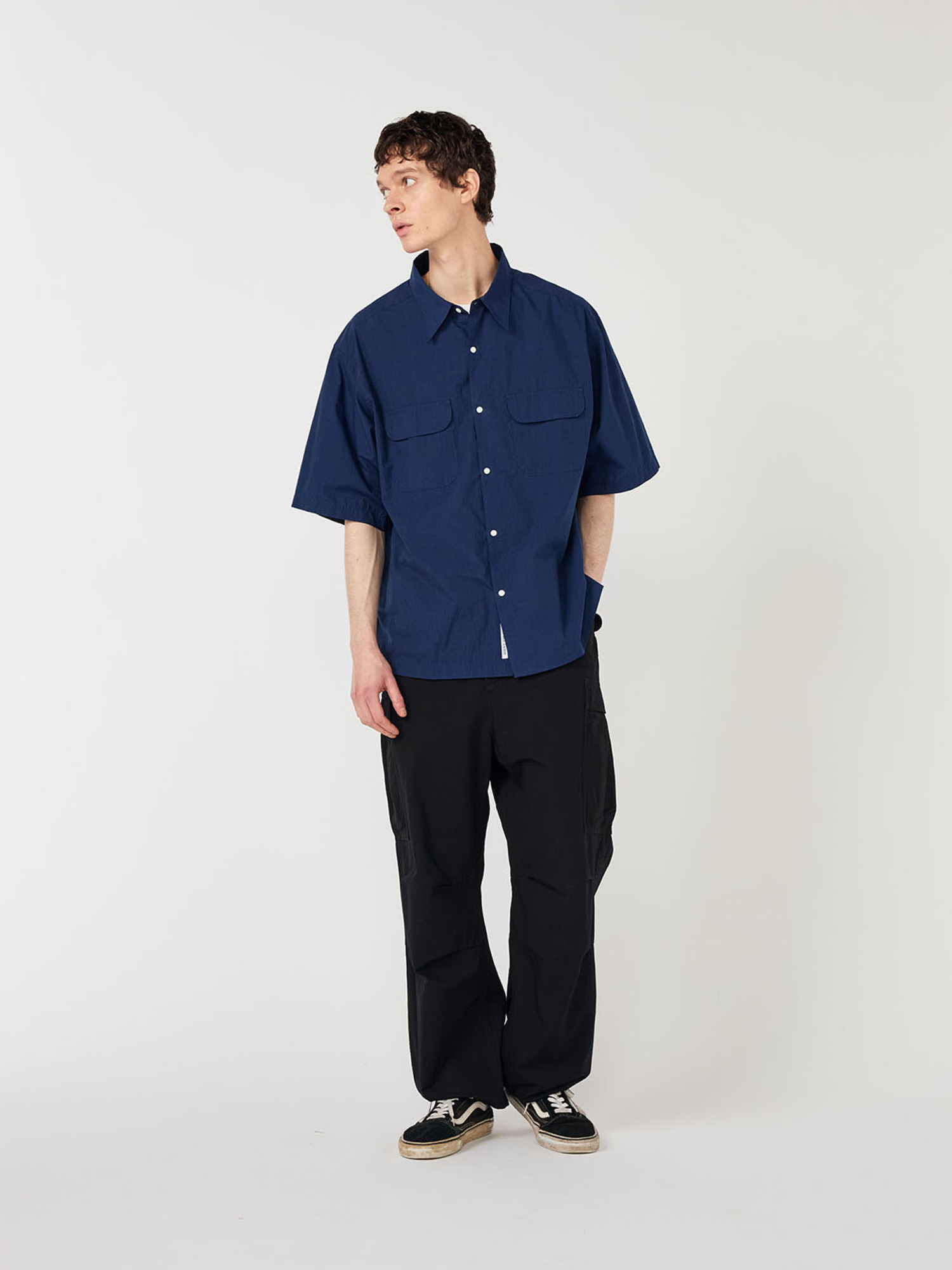 nanamica 26SS Regular Collar S/S Shirt-5