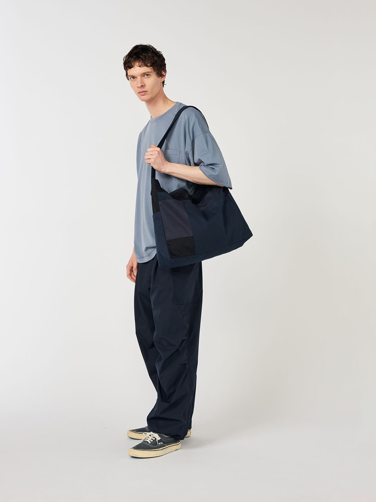 nanamica 26SS Cotton Canvas Shoulder Bag-3