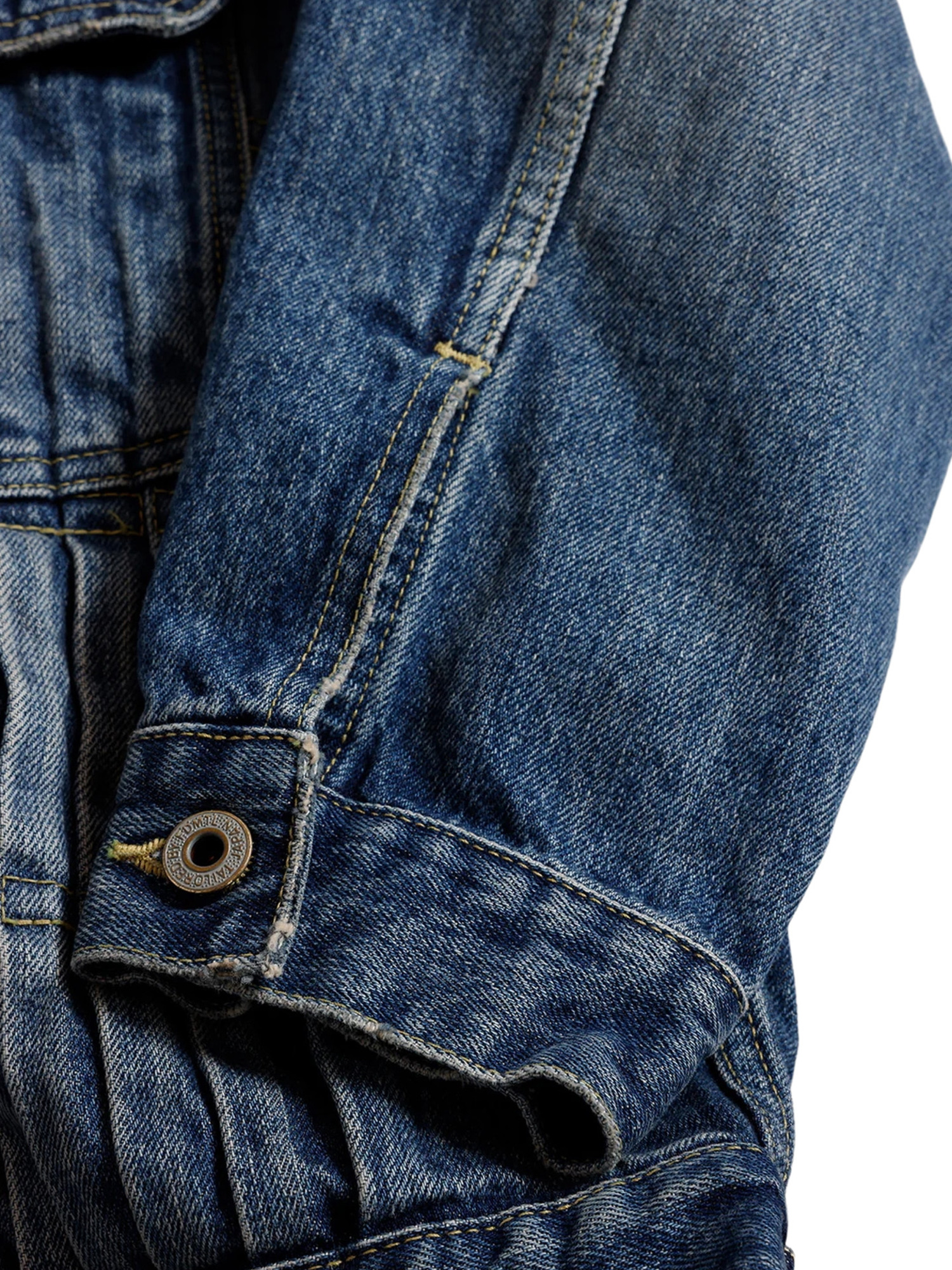 FDMTL 26SS DENIM PLEATED JACKET 3-YEAR WASH-6