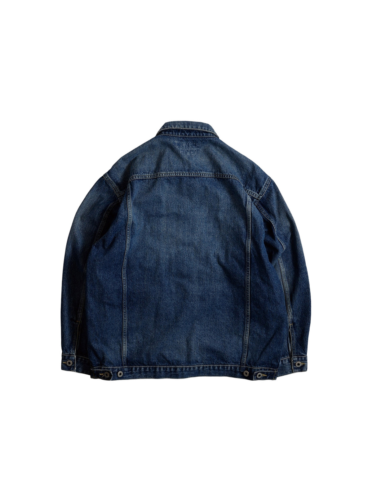 FDMTL 26SS DENIM PLEATED JACKET 3-YEAR WASH