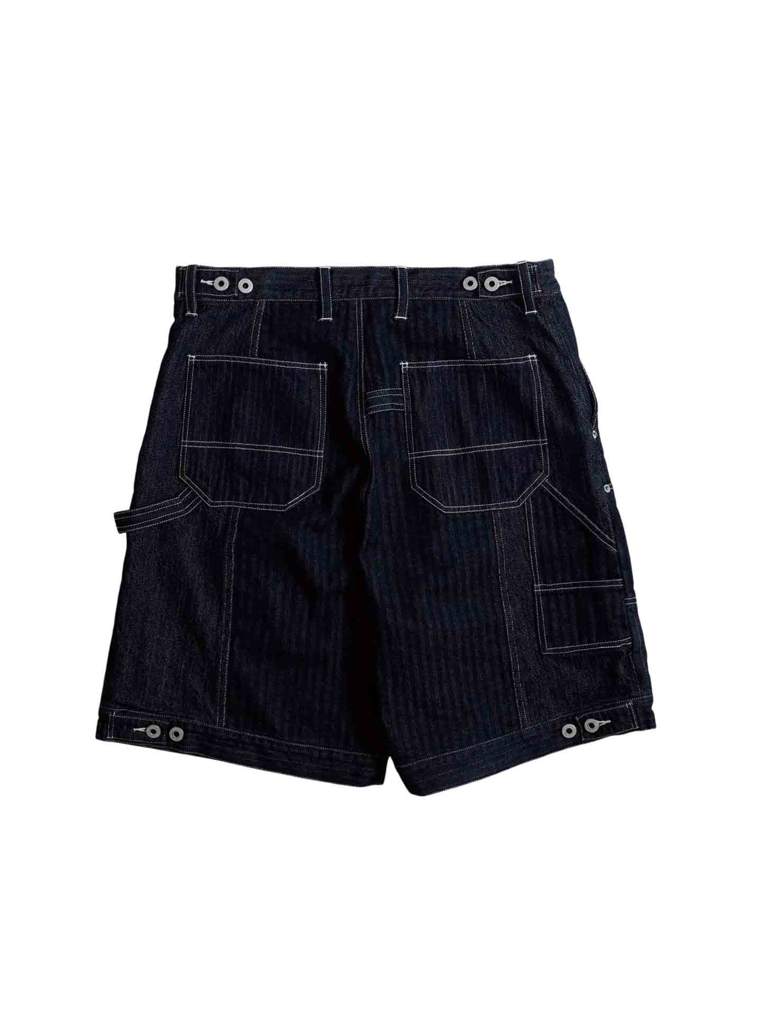 FDMTL 26SS PATCHWORK DOUBLE KNEE SHORTS RINSE-2