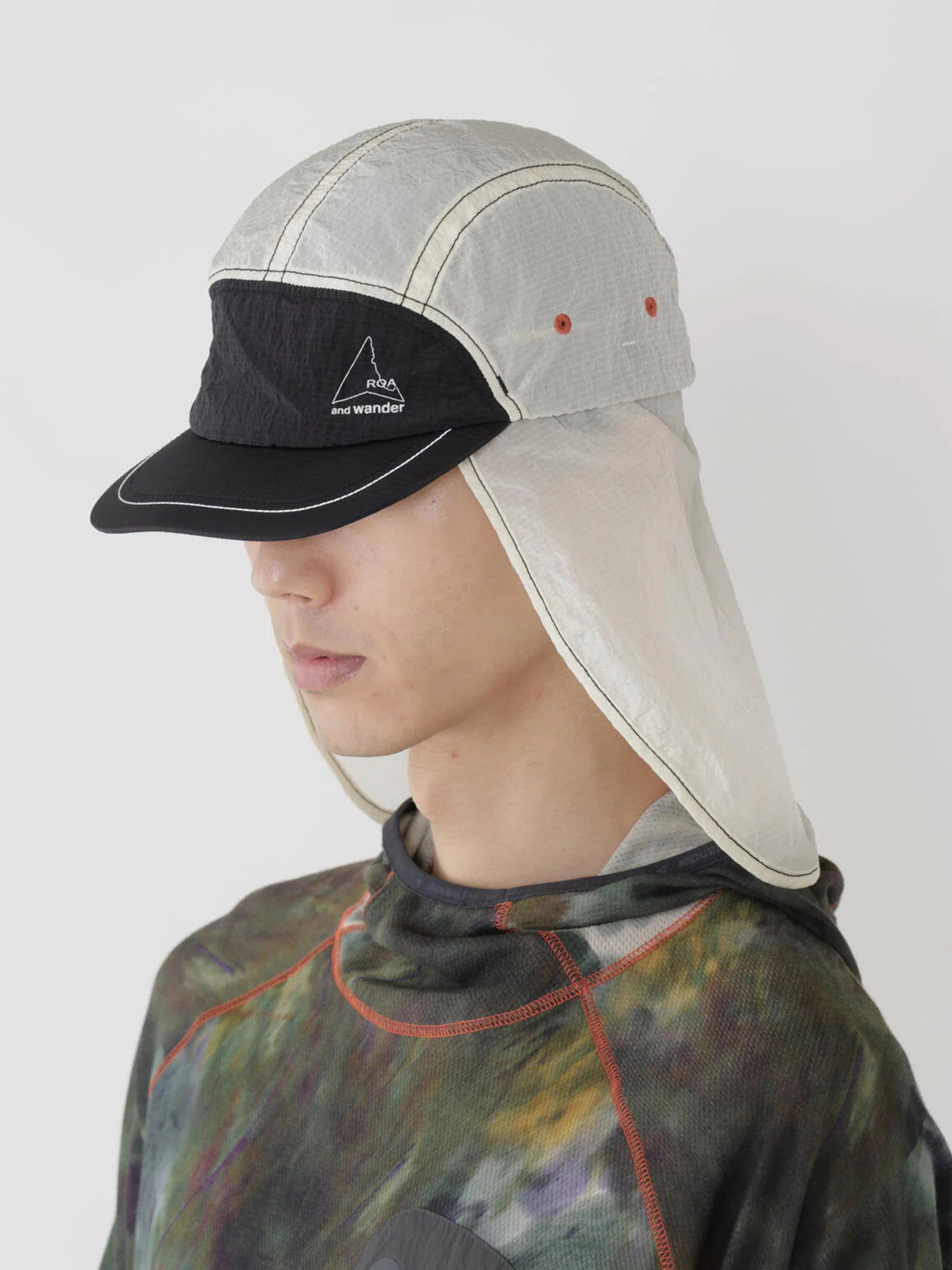 ROA x and wander 26SS ripstop wind cap-6