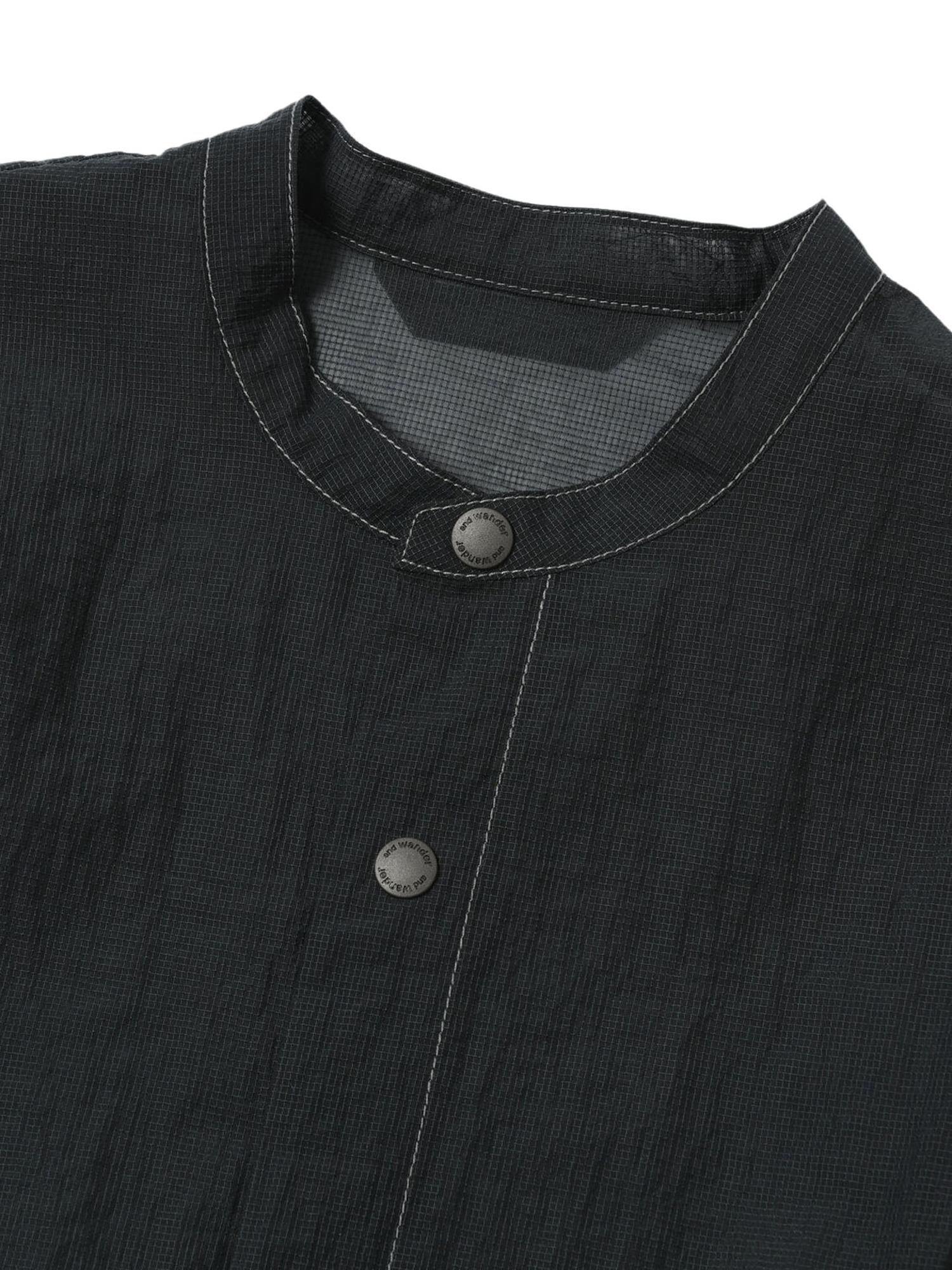 and wander 26SS sheer ripstop long shirt (W)-3