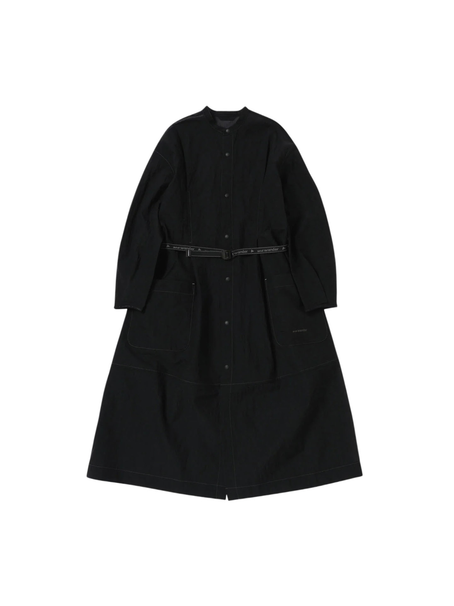 and wander 26SS sheer ripstop long shirt (W)