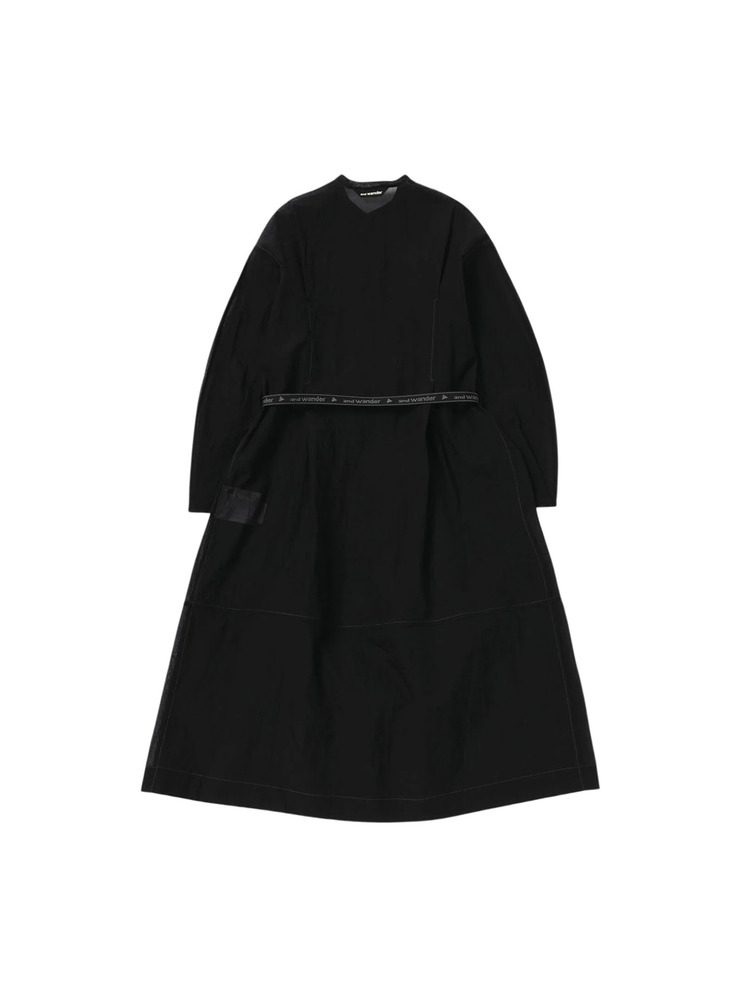 and wander 26SS sheer ripstop long shirt (W)