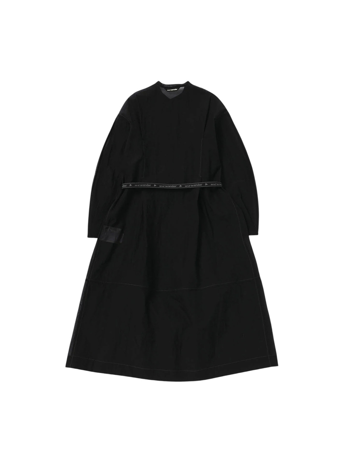 and wander 26SS sheer ripstop long shirt (W)